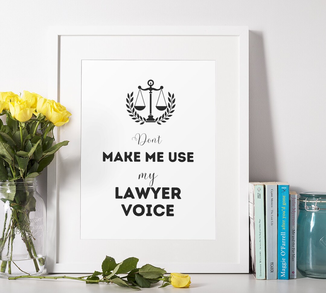 Don't Make Me Use Lawyer Voice Digital Photo Illustration Etsy