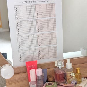 Planificador de rutina de cuidado de la piel: PDF (Descarga digital imprimible)
