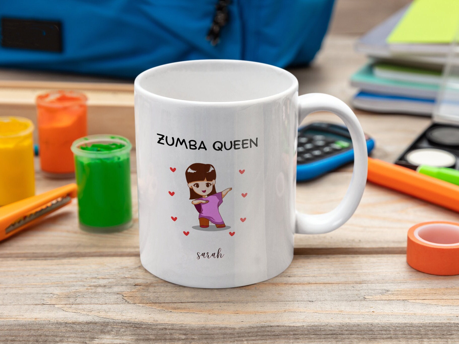 Zumba Queen Cute Gift Coffee Mug for Zumba Dancer, Zumba Lover Gift for