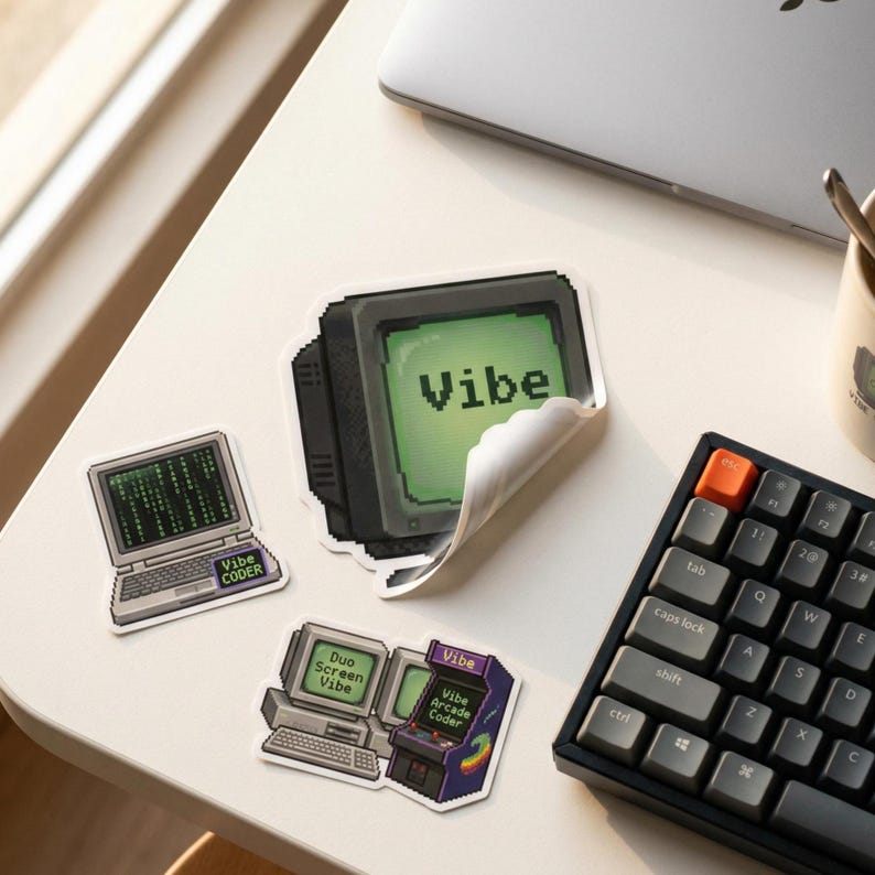 Vibe Coding Sticker | Professional Vibe Coder Vinyl Decal | Funny ...