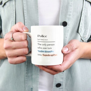 Funny Police Travel Coffee Mug, Police Retirement Unique Gift Idea, Custom Desk Decor Gift For Police Mom Wife Officer, What To Gift Police
