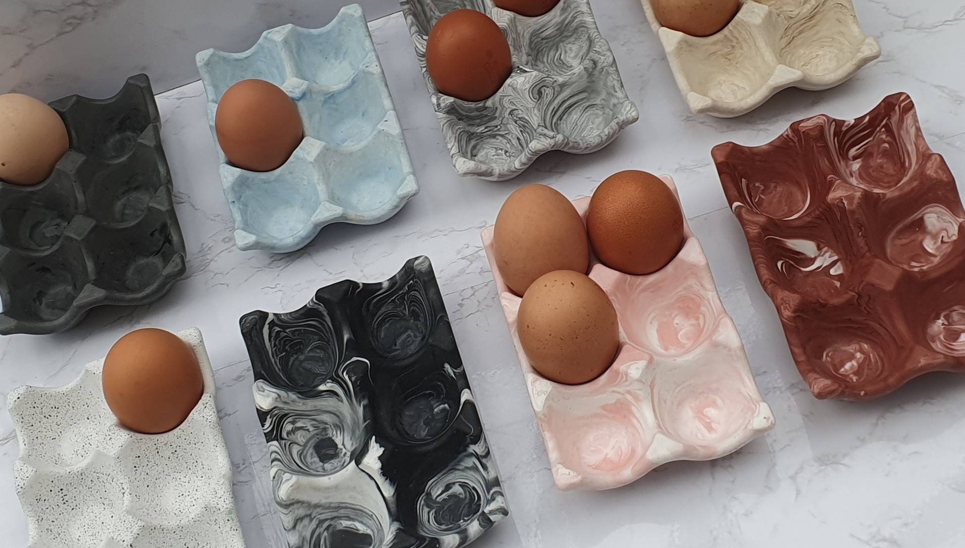 Jesmonite Egg Holder/ Egg Stand/countertop Egg Storage Etsy UK