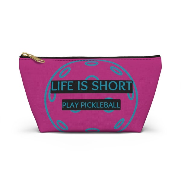 Pickleball Cosmetic Bag Pickleball Gifts for Her Pickle ball Accessory Pouch Beach Pickleball Makeup Bag for Women Pickleball Players