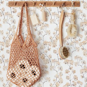 Neutral Floral Wallpaper. Floral Wallpaper. Peel and Stick and Traditional Wallpaper Options. Modern. 25 Inch Repeat. Nursery Floral.