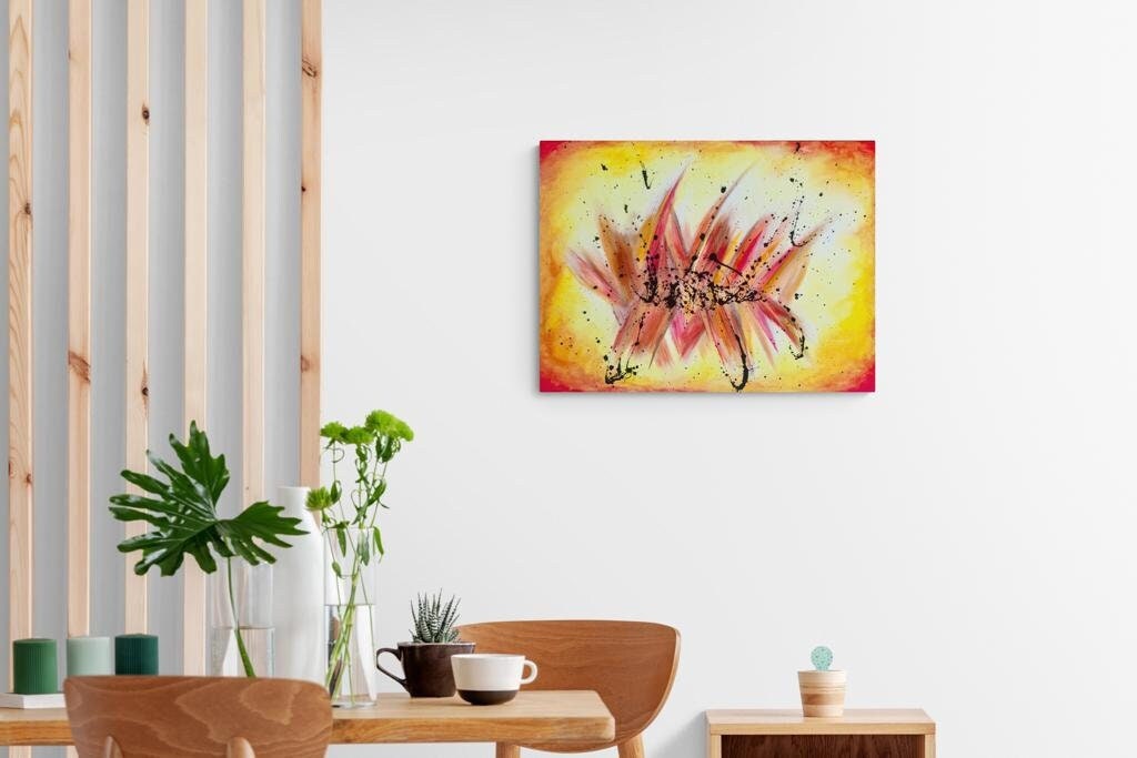 Peinture Acrylique Contemporaine Abstraite sur Toile - Unique