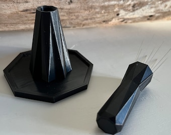Faceted Espresso WDT Coffee Stirrer: AppaMakes Distribution Tool with Stand