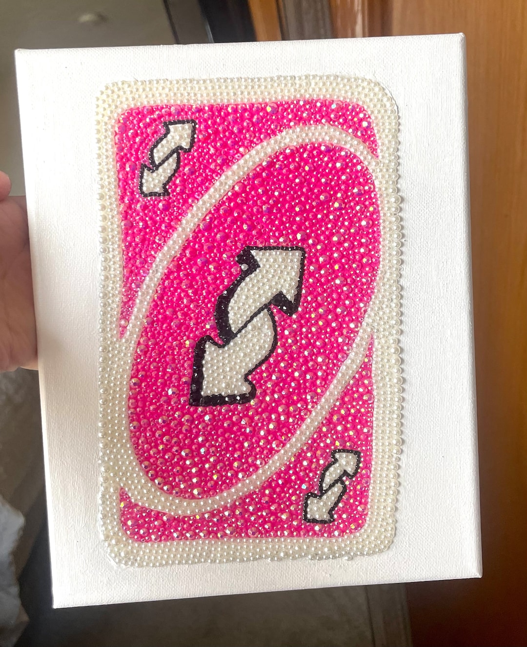 Rhinestone Uno Reverse Card - Etsy