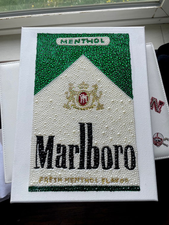 Sparkly Menthol Marlboro Canvas - Etsy