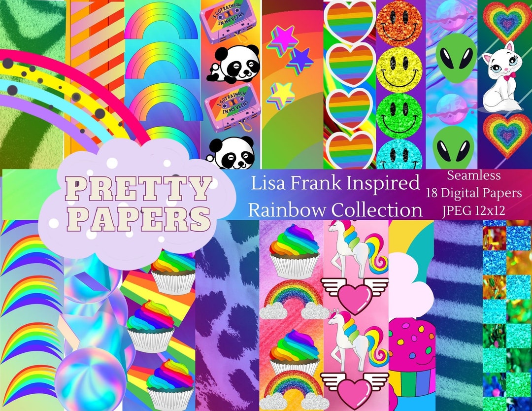 Lisa Frank Inspired Rainbow Collection Etsy