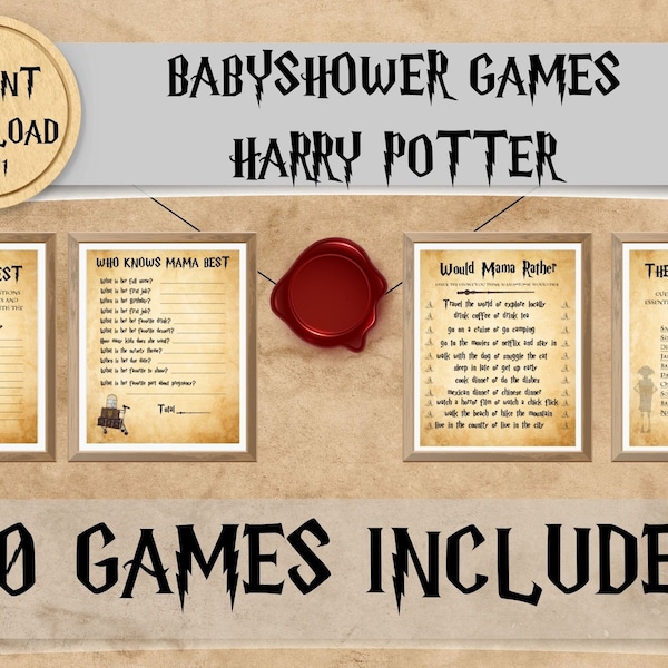 Wizard and Witches baby shower games