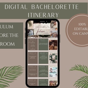 Tulum Bachelorette Itinerary - Editable
