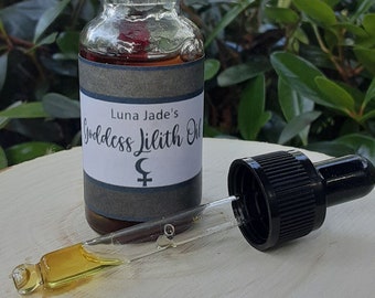 Goddess Lilith's Devotion and Spell Oil, Candle Dressing Oil, Dedication Oil for Lilith