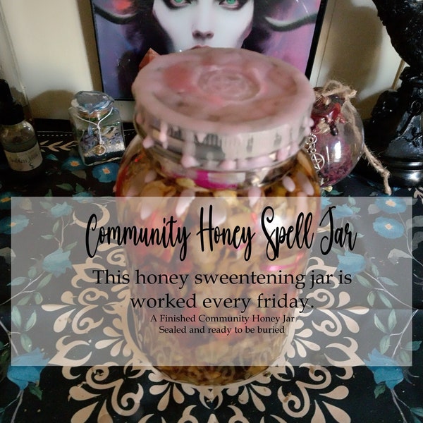 Community Witches Honey Spell Jar, Sweetening Spell Jar, Enchanted Intentions: Friday Spell Jar