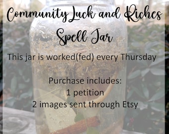 Community Luck Jar, Bring Riches and Money, Life success and blessings, Jar Worked Every Thursday