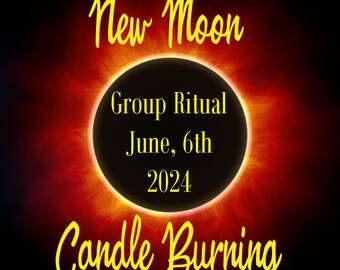 New Moon Group Individual Candle Burning - no candle reading included,  New Moon Open Roads & New Beginnings