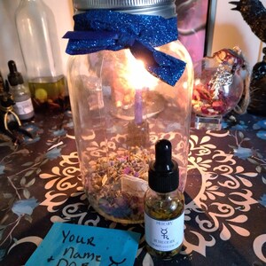 Community Mercury Retrograde Protection Spell Jar, Ease the chaotic energy of this cycle and help keep open the paths of communication. image 3