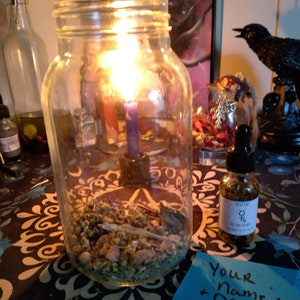 Community Mercury Retrograde Protection Spell Jar, Ease the chaotic energy of this cycle and help keep open the paths of communication. image 6