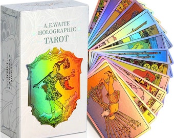 Holografiska regnbågstarotkort