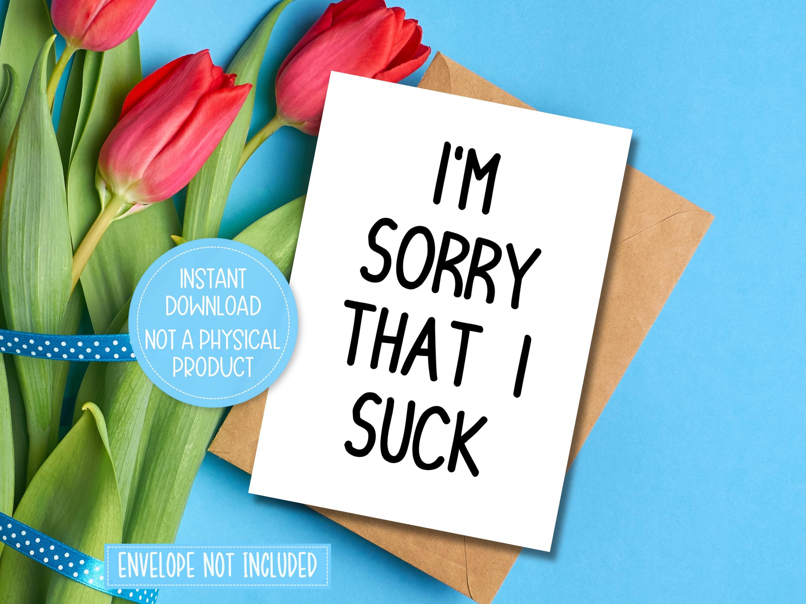 Witzige Karte „Sorry I'm A Moody C*nt“ – A5, Matt, Mit Umschlag, Blanko Innen