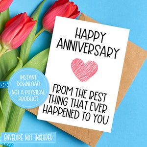 Anniversary Printable Card - Printable Anniversary Card For Husband, Anniversary Card, Instant Download Anniversary Card, Card For Wife