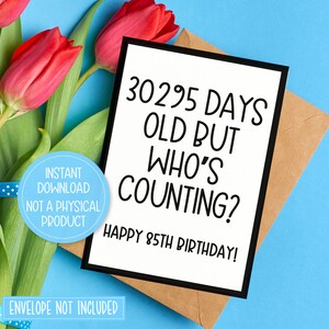 85. Geburtstagskarte für Papa zum ausdrucken, 85 Jahre alte Geburtstagskarte, alles Gute zum 85. Geburtstag, 85 Jahre alte Geburtstagskarte, Sofort Download