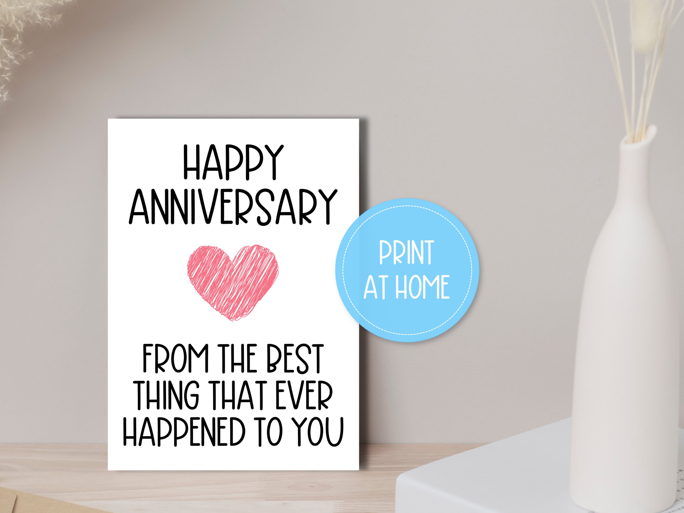 Anniversary Printable Card - Printable Anniversary Card for Husband ...