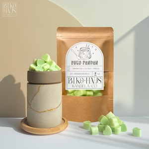 Buko Pandan Wax Melts // Pandan Leaf + Coconut + Vanilla | Highly Fragranced | Filipino Home | Soy Wax + Beeswax | 2 oz