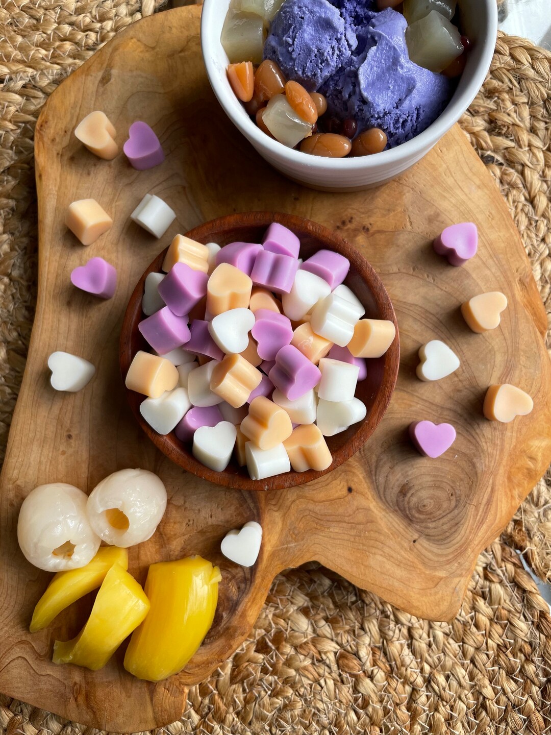 Halo-halo Wax Melts // Ube Coconut Jackfruit Lychee - Etsy