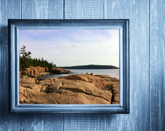 Acadia National Park Maine, Landscape Wall Art Coast, Golden Coastline, National Park Photography Prints, Back to Nature Prints, 8x10 Photo
