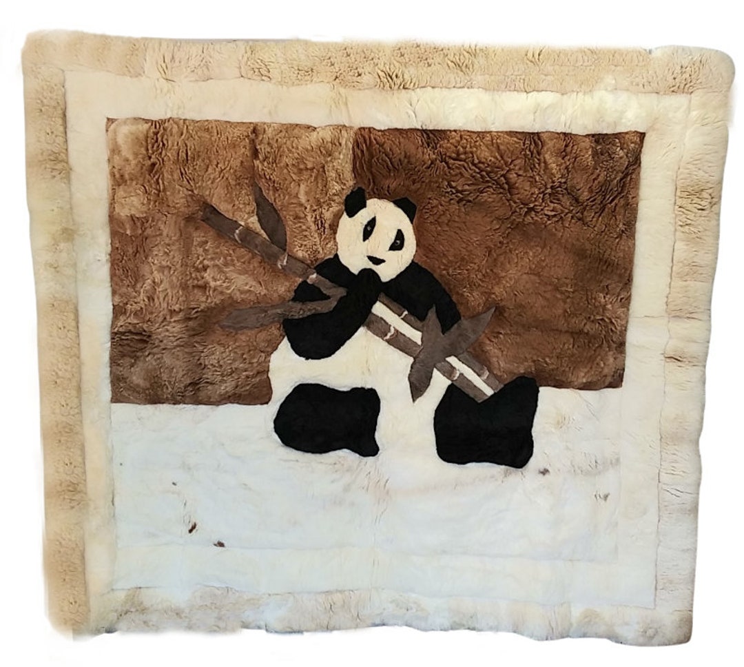Panda Eating Bamboo, Alpaca, Peru, Rug, Wall Hanging - Etsy