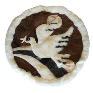 Peace Dove Peru Rug Throw Wall Hanging Pillow