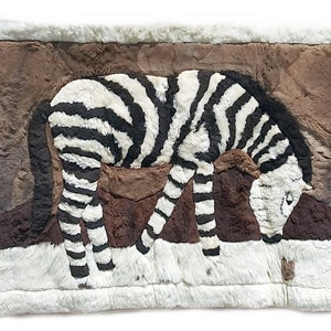 Zebra Alpaca Peru Rug Throw Wall Hanging