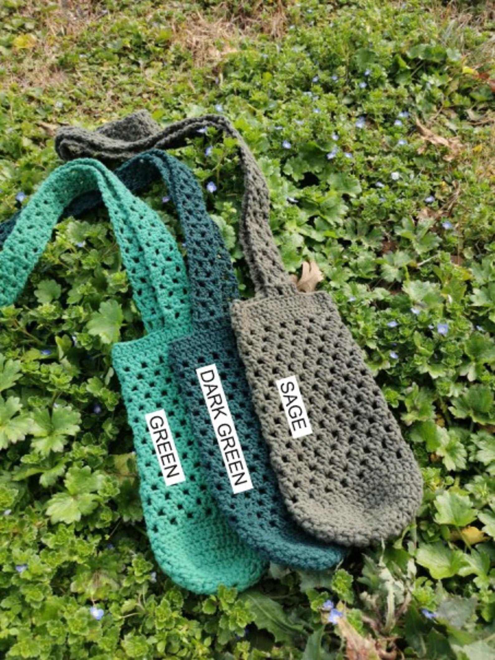 Handmade Crochet Water Bottle Holder 100 Cotton, Water Bottle Bag