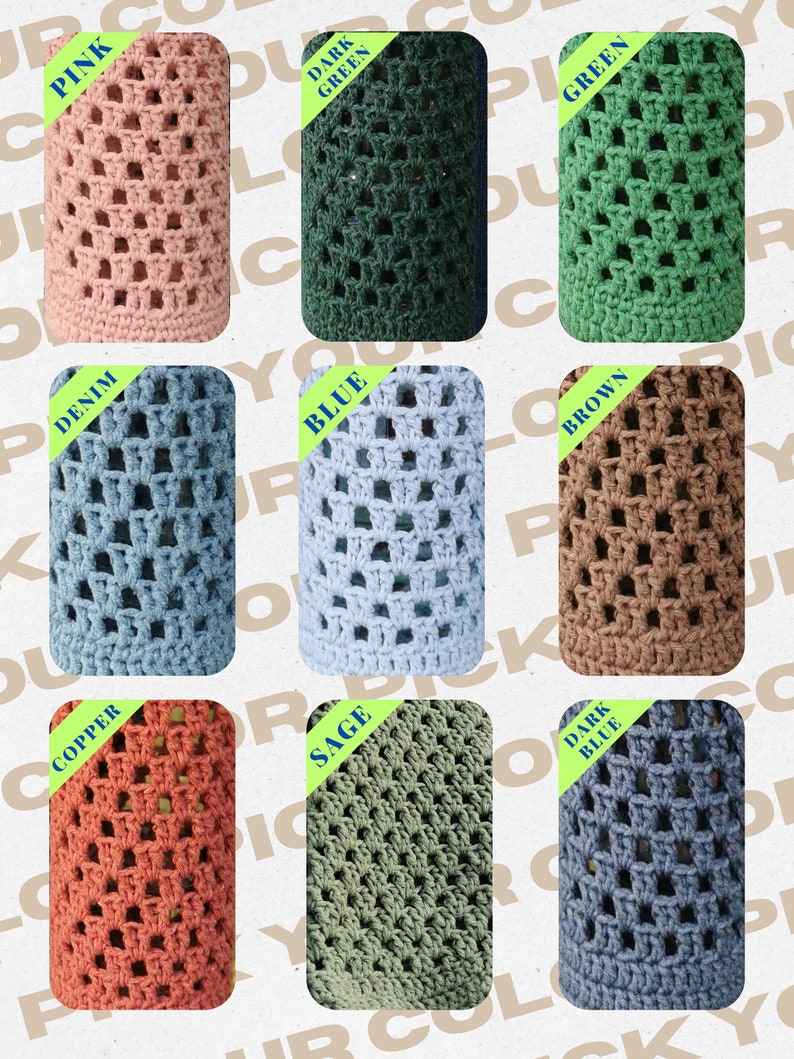 Crochet Water Bottle Holder, Cell Phone Holder, Water Bottle Carrier, Crossbody Bag, Water Bottle Bag, Gifts for Her, pink crochet bag, water bottle sling,