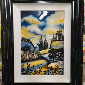 Pintura a óleo de Whitby, North Yorkshire