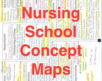 Nursing School Concept Maps (37 Completed Concept Maps)