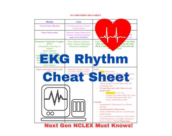 EKG Rhythm Cheat Sheet