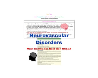 Neuro Notes: ALS | Multiple Sclerosis | Myasthenia Gravis | Parkinson’s Disease Anti-Myasthenic | Anti-Parkinsonians | 32 Pages