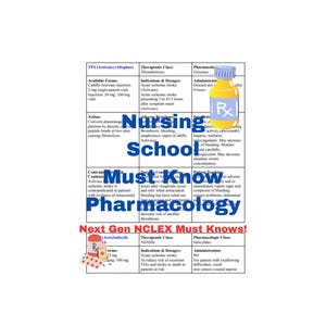 46 Page Basic Nursing School Medications