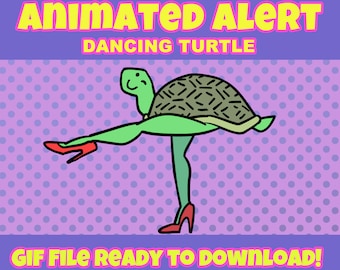 Animated Alert - Dancing Turtle