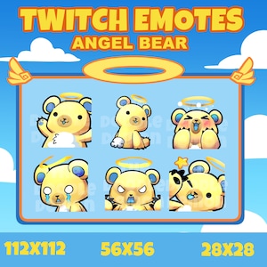 Twitch Emotes - Angel Bear