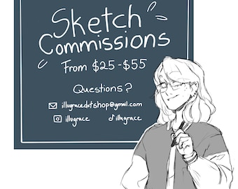 Digital Art Commissions| Custom sketches for DnD campaigns, OCs and more!