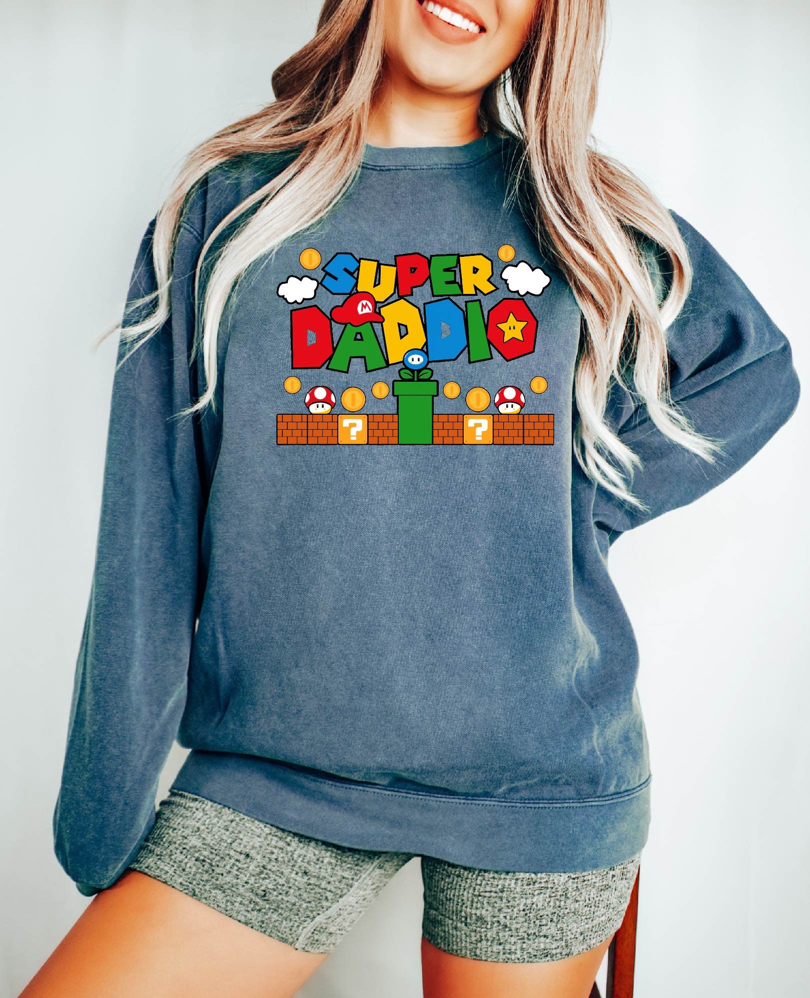 Discover Super Daddio Sweatshirt,Super Daddio Hoodie,Gift For Dad,Daddio Game Sweatshirt,Kids Sweatshirt,Game Lover Sweatshirt,Fathers Day Special