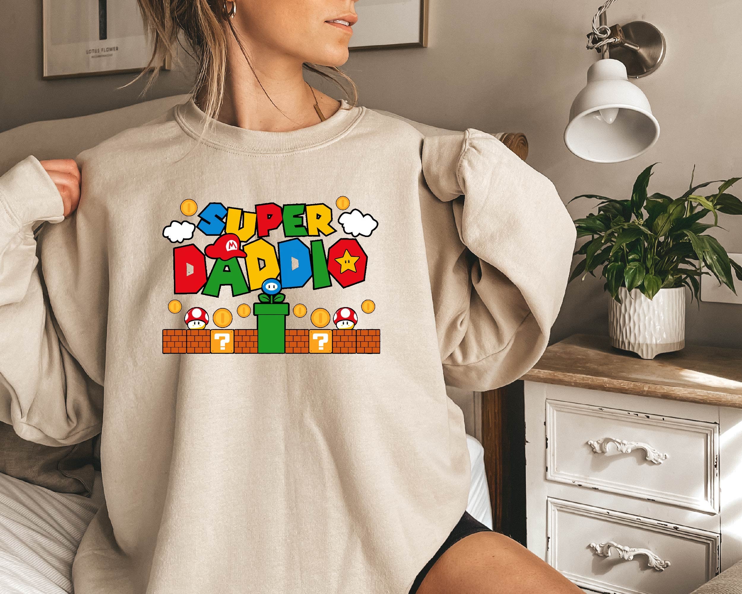 Discover Super Daddio Sweatshirt,Super Daddio Hoodie,Gift For Dad,Daddio Game Sweatshirt,Kids Sweatshirt,Game Lover Sweatshirt,Fathers Day Special