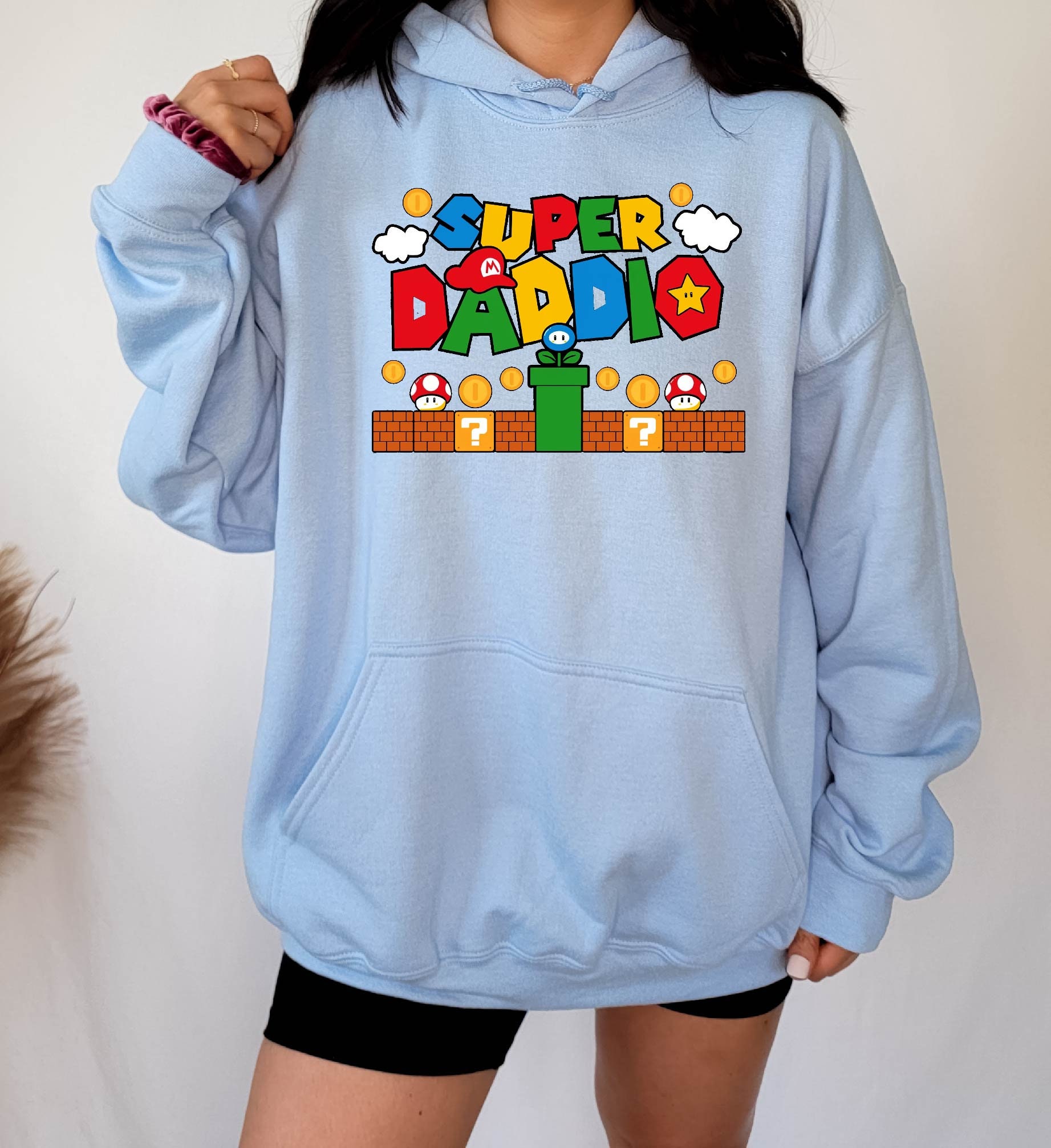 Discover Super Daddio Sweatshirt,Super Daddio Hoodie,Gift For Dad,Daddio Game Sweatshirt,Kids Sweatshirt,Game Lover Sweatshirt,Fathers Day Special