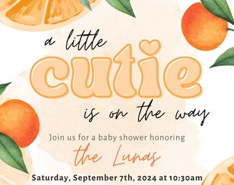 Uitnodiging babyshower Little Cutie