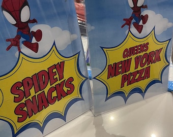 Afdrukbare verjaardagsborden Spidey