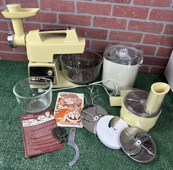 Vintage Oster Regency 12 Speed Kitchen Center Mixer Grinder Slicer Ice Cream USA Etsy