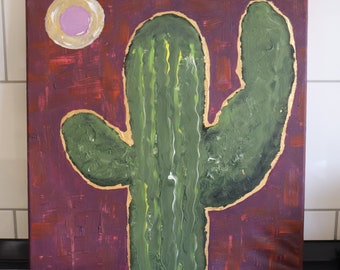 Cactus Cactus Acrylic Painting Canvas 40 X 40 Cm Kotela Art and Fun Cactus  Picture Painting Art Decor Wall Decor Gold Leaf - Etsy