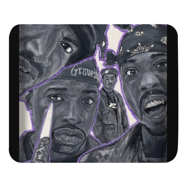 Gravediggaz Mouse pad - Hip Hop mouse pad - 90s mouse pad - painting mouse pad - rap group mouse pad